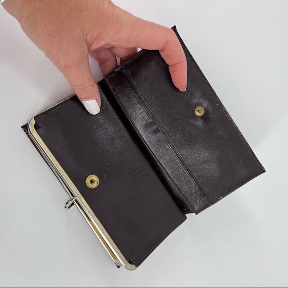 Vintage brown wallet 80s - Picture 2 of 7